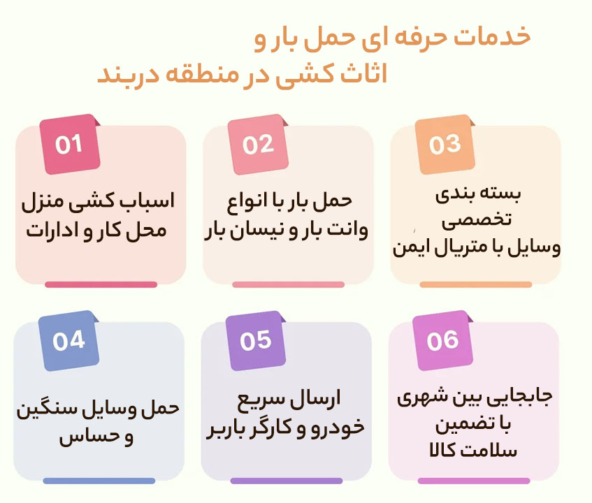 خدمات وانت بار دربند